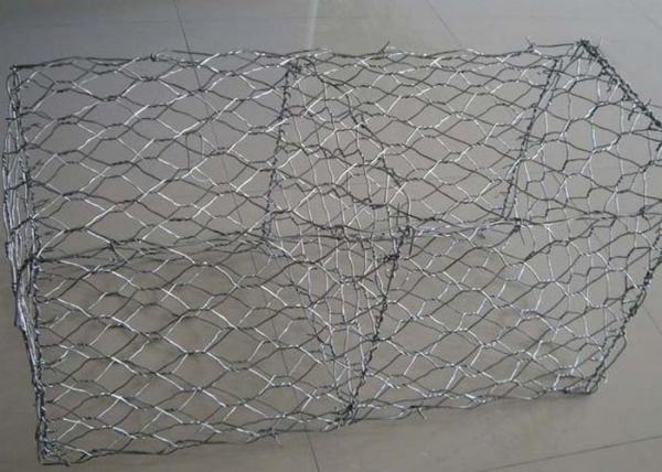 Steel Wire Stone Gabion Wall Cages 2.7mm Pvc Coated Surface Treatment