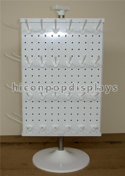 Metal Hook 4 - Way Rotating Pegboard Display Stand Countertop For Hanging Items