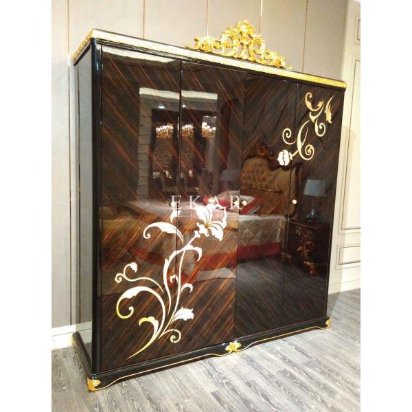 antique wooden bedroom design wardrobe TC001