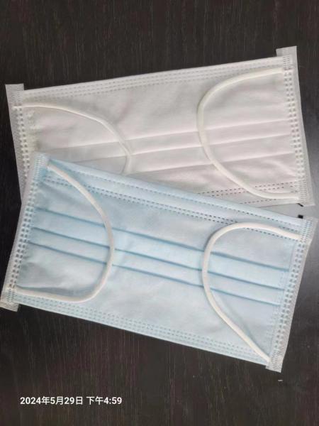 Máscara cirúrgica descartável azul branco 3 Ply Adultos > 95% Filtrada com amostras disponíveis