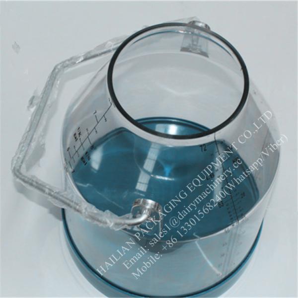 pièces de rechange de machine à traire de la couverture 25L, seaux de traite transparents