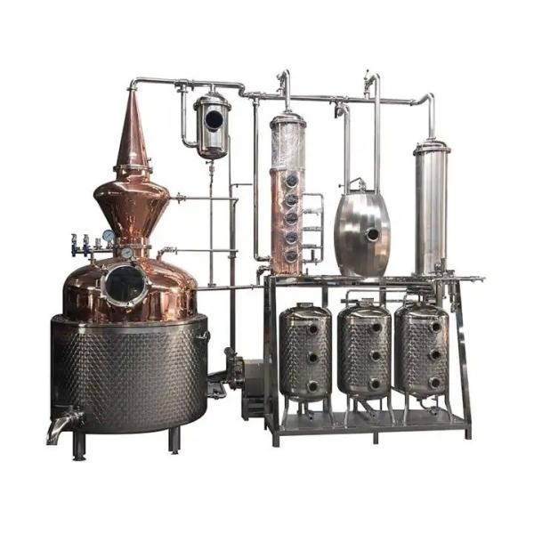 Équipement de distillation de reflux d'alcool de cuivre rouge 1000L