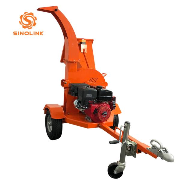 Small Portable Wood Chipper Shredder Gas Powered Garden Tree 15hp 2000rpm Min