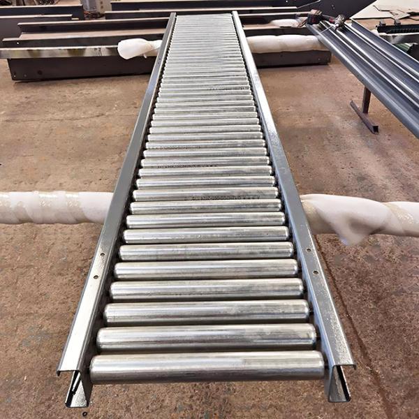 Belt Speed 0-10 m/min Roller Conveyor Line for Green Factories Frame Width 500 mm Customized
