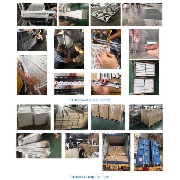 200x3000mm Aluminum Metal Ceiling B Screen  0.5mm Thickness