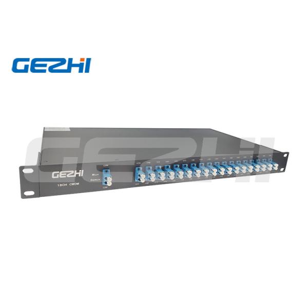 18 Channel CWDM Mux Demux Module with Duplex Fiber in 19 1U Rackmount Chassis