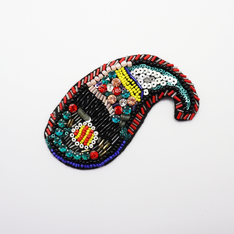 OEM Luxury Large Embroidery Patches Sew-On Rhinestone Patch for Hat Rubber Material Appliqued Technics