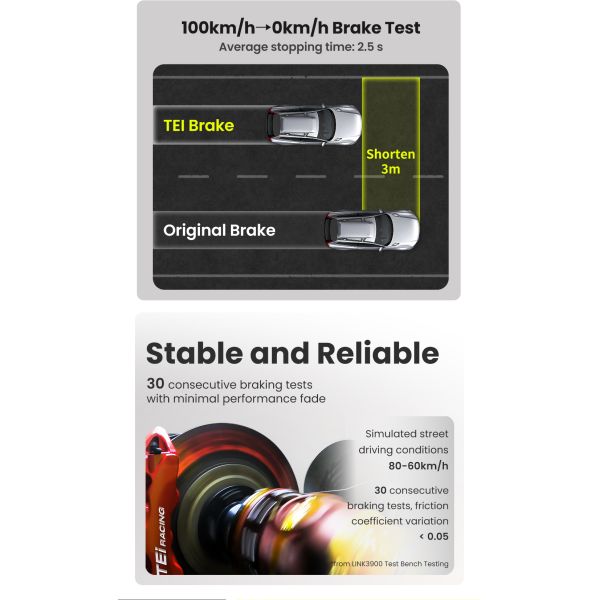 TEI P60NS 6 Pistons BBK Carbon Ceramic Rotor 355mm 380mm Front Modified Brake Kit for VOLVO S60 S90