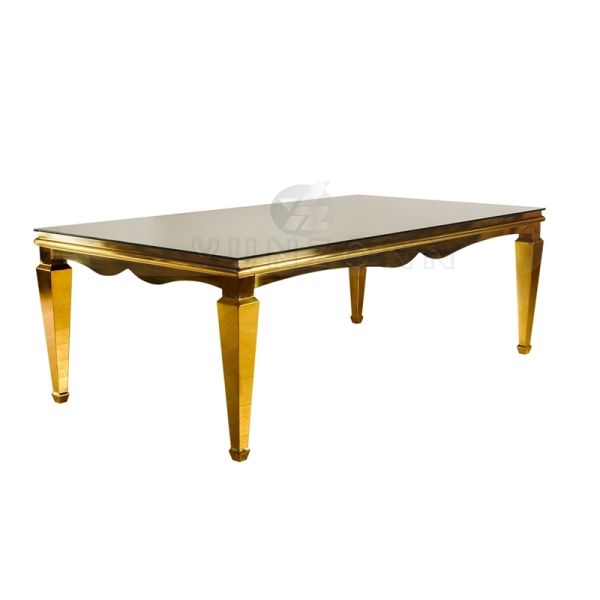 Modern Dining Table Set with Stainless Steel Base Tempered Glass Top for Home Restaurant Hotel Outdoor Made of Marble Metal