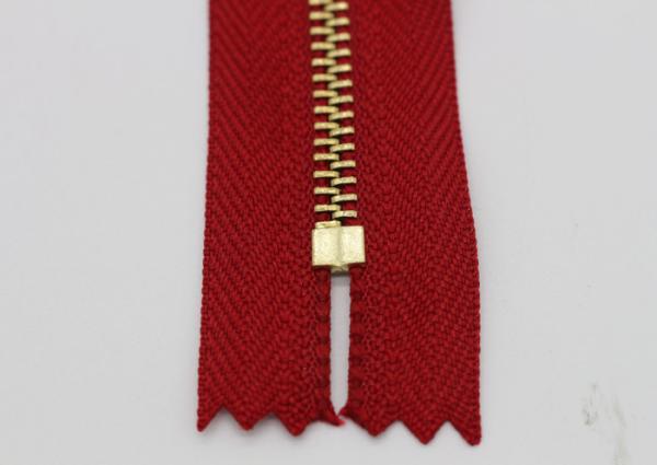 Raw Brass Metal Fire Retardant Zippers Fire Aramid Tape For Garments And Bags