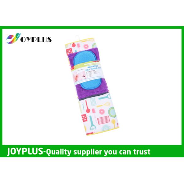 Microfibe kitchen clothing set;Microfiber dish mat with sponge+warp cloth with big square +sponge cloth