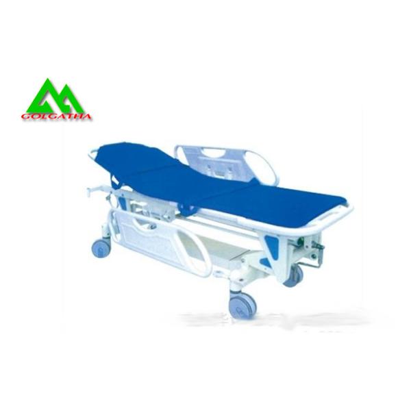 Electric Lift Medical Stretcher Bed , Metal Hospital Trolley Bed For Patient
