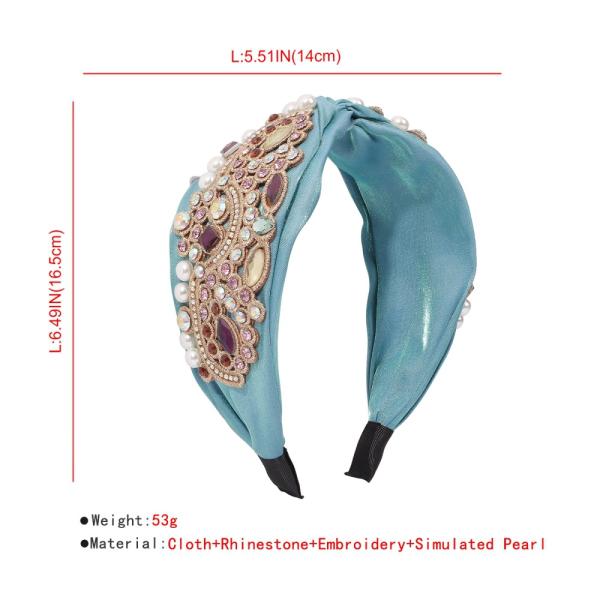 New Bohemia ornate fabric headbands with diamond-encrusted imitation pearl hair accessories for ladies girls