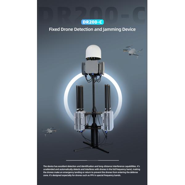 Full Band 70MHz-6GHz Fixed Drone Detection and Jamming Device with 1 N Super Interference 10km Detection and 3km Jamming Distance