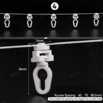 60/70/80mm Ripple Rold Curtain Track Runner