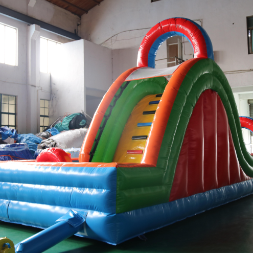 Colorful Inflatable Bounce House and Slide Combo for Kids Parties Parks and Rentals