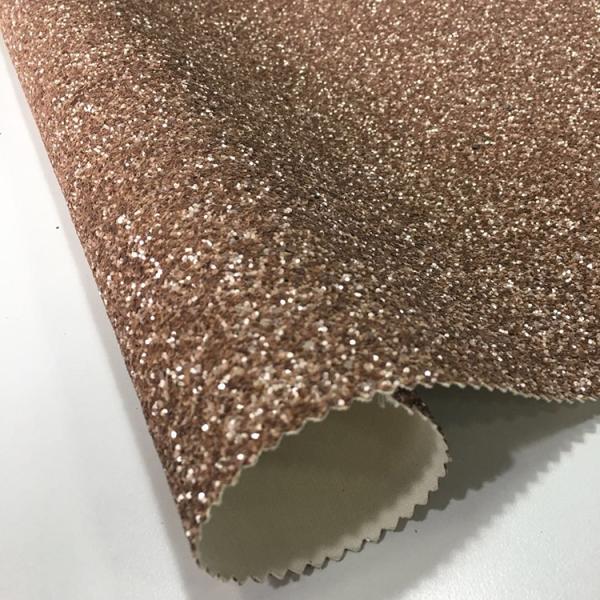 Home Glitter Sequin Fabric Flocked Type High Color Fastness 4 Grade Dry Fastness