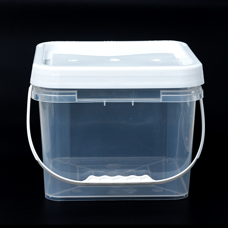 Multi Color Portable Plastic Bucket Food Grade PP Square Bucket 100ml-6000ml