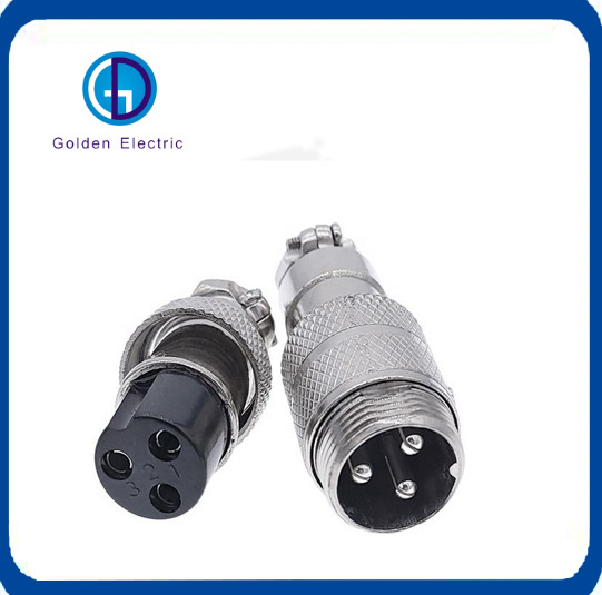 12mm 3 Phase Electrical Sockets Easy Installation Panel Connector Gx12 Cee IP67 plug