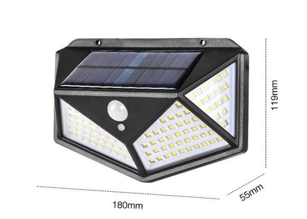 Luz de emergência impermeável exterior de 100LED 400lm com indução do corpo humano