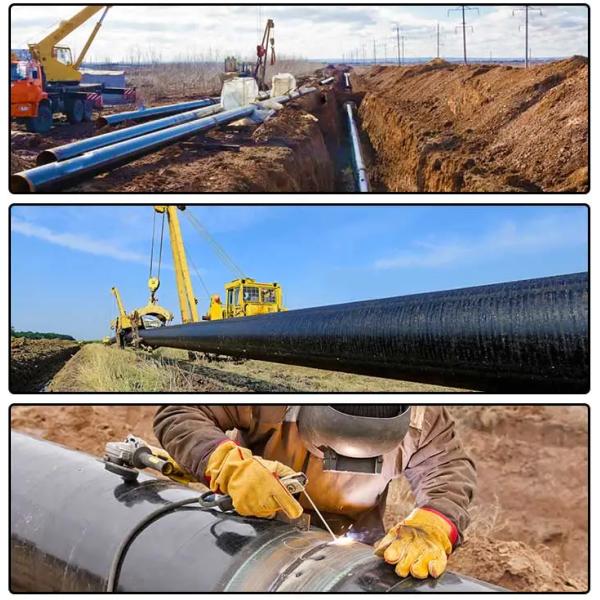 Анти- чернота стальной трубы спирали круга Astm A252 Astm A53 корозии покрасила