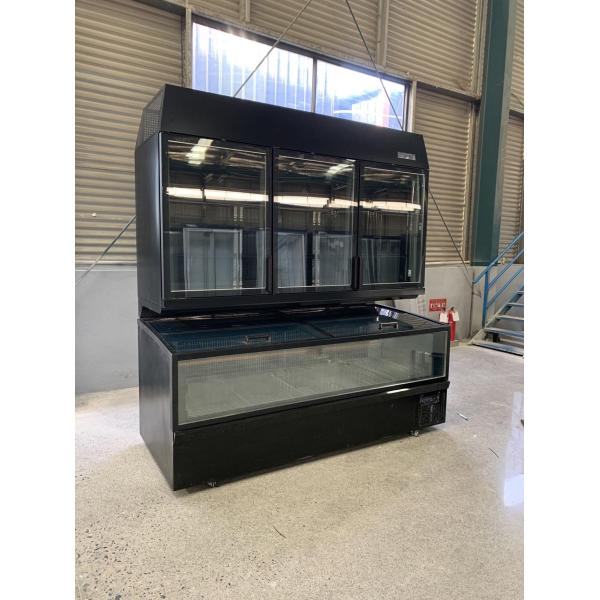 Refrigerador comercial de doble temperatura para el almacenamiento de bebidas congeladas