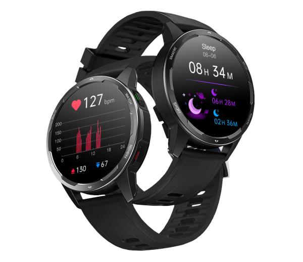 V8PRO Reloj inteligente  inteTFT de 1.32 impermeable IP68 monitor de frecuencia cardíaca y presión arterial (negro)