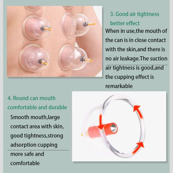 18 Pieces Chinese Body Cupping Jars Kit for Suction Cupping Massage Therapy Medical Massage Cupping Sets