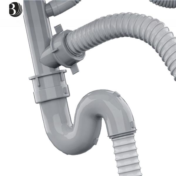 Modern Design PVC Stainless Steel Pipe Equipment Drainer Siphon Kitchen Sink Water Drain Tank for Basin for Bathroom Application
