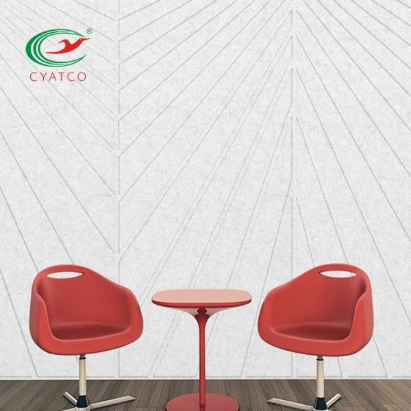 Engraved Nontoxic Felt Wall Panels Sound Absorption For Interior Conference Room