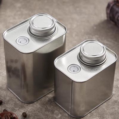 Round / Square Coffee Tin Cans Empty Airtight Coffee Bean Container