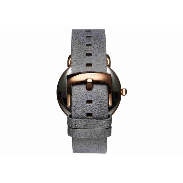 5ATM water resistant Grey leather wrist watch rose gold quartz watches bezel japan movt