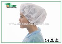 Utilisation médicale respirante Cap de tête élastique simple non tissé Cap d'hôpital jetable Cap bouffant