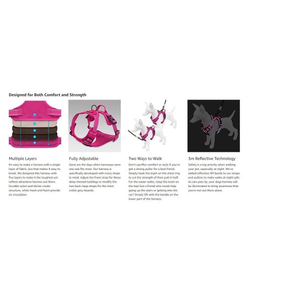 Maximum Control D Rings Multiple Layers Nylon Dog Harness