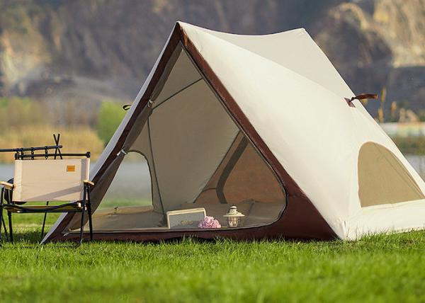 Tente de camping pop-up portable imperméable en plein air 150X200X130CM, enduite de PU2000MM, en polyester 210T, conception triangulaire, ouverture rapide entièrement automatique, auvent de plage