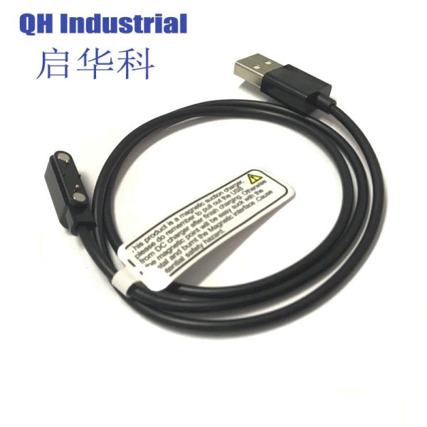 2Pin 10mm Pitch Spring Force PCB Connector magnetic pogo pin cable connector