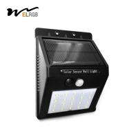 Lâmpadas de movimento a energia solar de 300lm PIR 6500k Pir Lâmpadas de parede externas