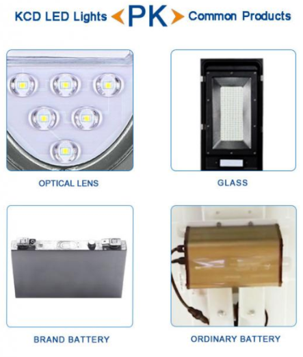 2500Lm 120W Solar Powered Outdoor Street Lights Poly Solar Panel 3.2V 60w