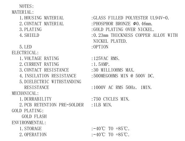 6P6C Shielded THT Single Port Rj45 Smd Connecto LPJE719DNL Thru - Hole R/A Mounting