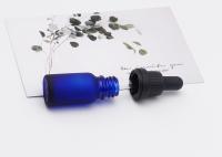 A garrafa de óleo essencial de vidro cosmética do conta-gotas geou 100ml azul com o conta-gotas plástico