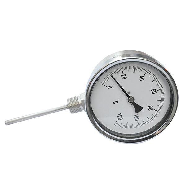 4'' 100MM SS Case Industrial Bimetal Thermometer 1/2 NPT Bimetal Strip Thermometer