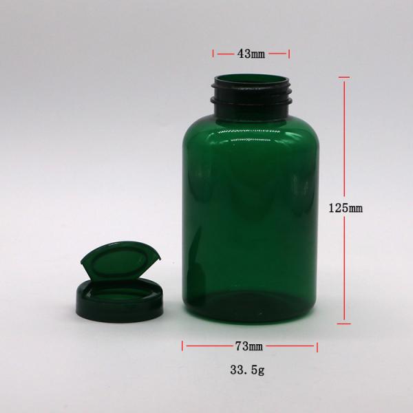 Capilla recargable de plástico medicinal PET de 350 ml para cápsulas de medicamentos recargables