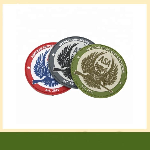 Hot Sale Eco-friendly 3D logo custom embossed PVC Military Patches