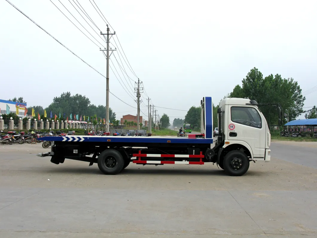 Dongfeng 6ton Flatbed Road Wrecker Truck 4tons Road Car Rescue Towing Vehicle