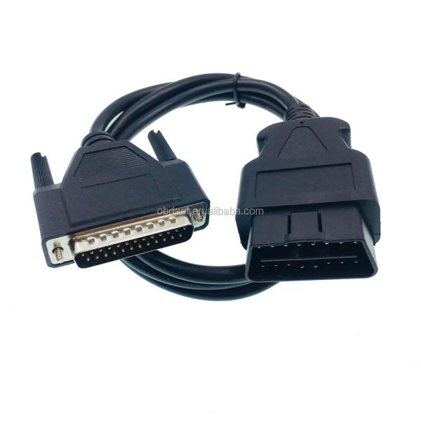 Lightweight AOTAI RS232 DB 15 Pin OBD II 16 Pin Male to DB15 Female Adapter Cable Auto OBD To DB15 Length 50cm/custom