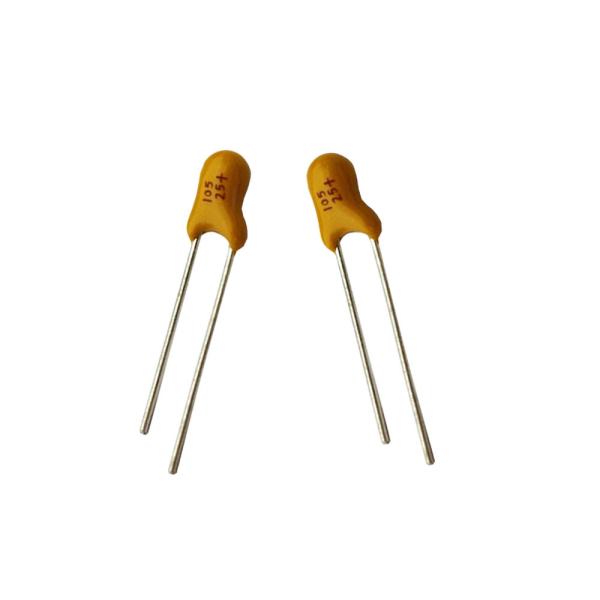 1uF 20% 25V Dipped Radial  Tantalum Capacitors RHOS Small Unit