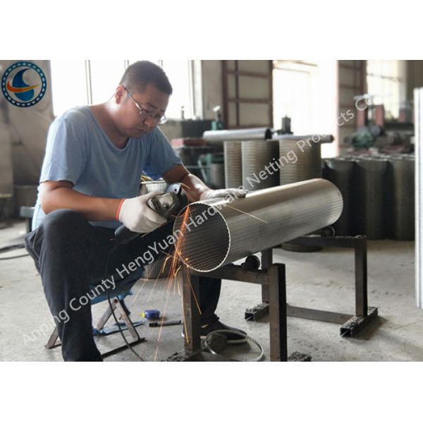 Anti Corrosion Wedge Wire Screen Pipe , Stainless Steel Wedge Wire Mesh Tube