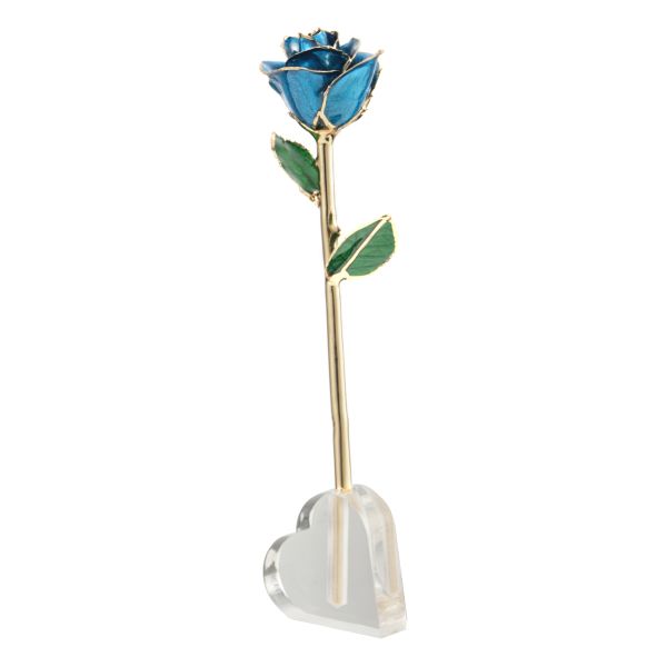 24k Gold Plated Rose Dark Blue Eternal Rose Gift Manufacturer Wholesale Valentine's Day Christmas Creative Ornaments