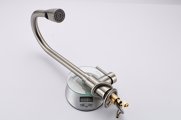 Pull Down Water Filter Sprayer Kitchen Faucets Nickel Brushed ROVATE