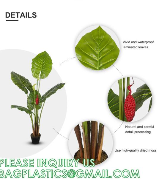 Artificial Monstera Deliciosa Plant 37 Fake Tropical Palm Tree, Perfect Faux Swiss Cheese Plants in Pot